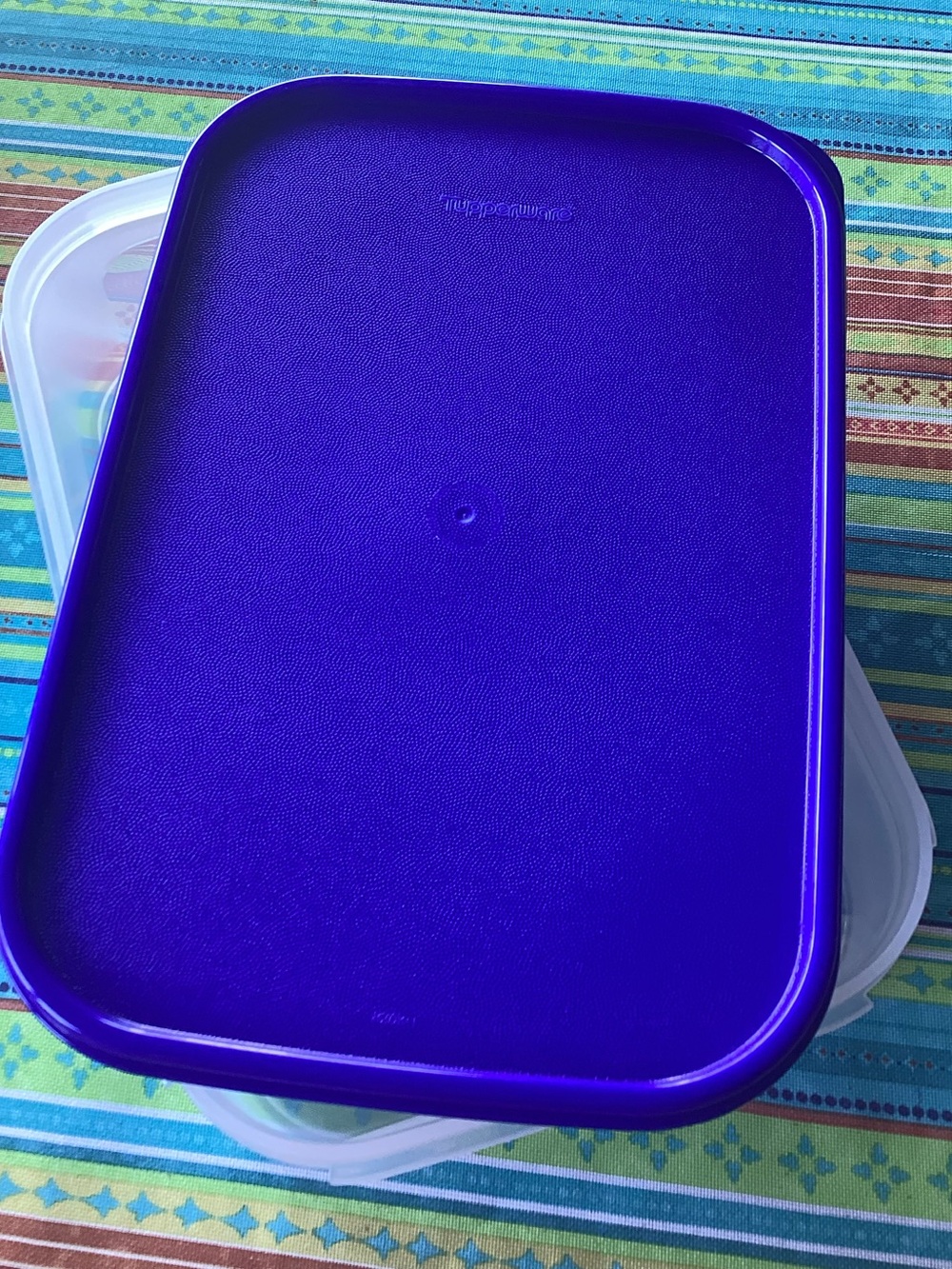 Tupperware Modular Mates Rectangular 1 with Klein Blue seal
